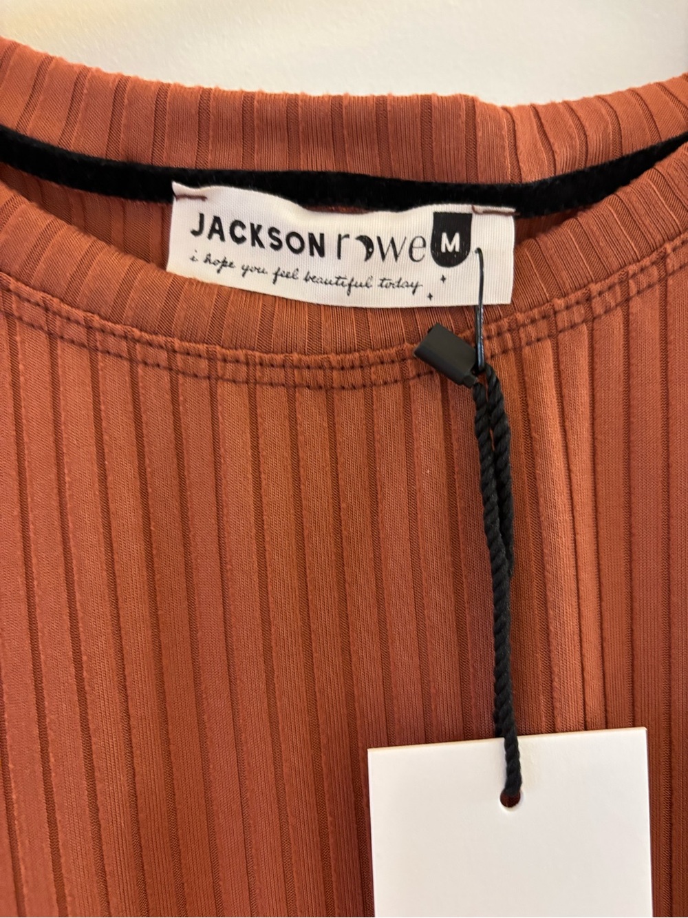 Jackson Rowe Rust Ribbed Sleeveless Top M - Picture 3 of 5